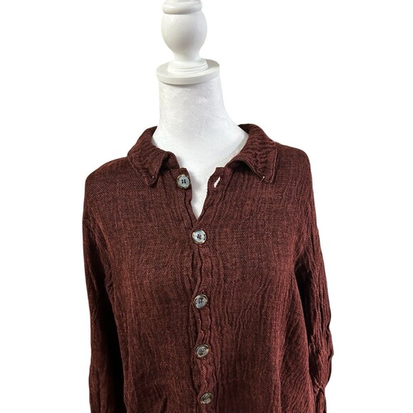 CP Shades NWT Button Down Tunic Sz M Linen Blend - Picture 4 of 6